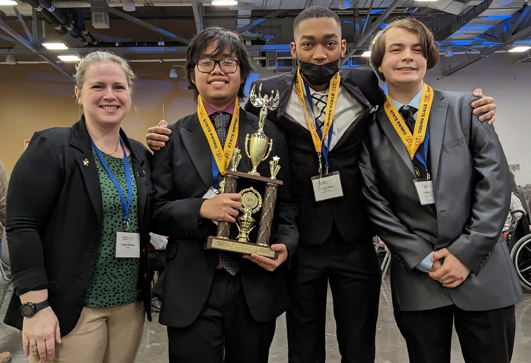 Tammi Ramsey with the Sylvania Northview High School Business Professionals of America (BPA) Chapter at the 2023 State Leadership Conference in Columbus, Ohio